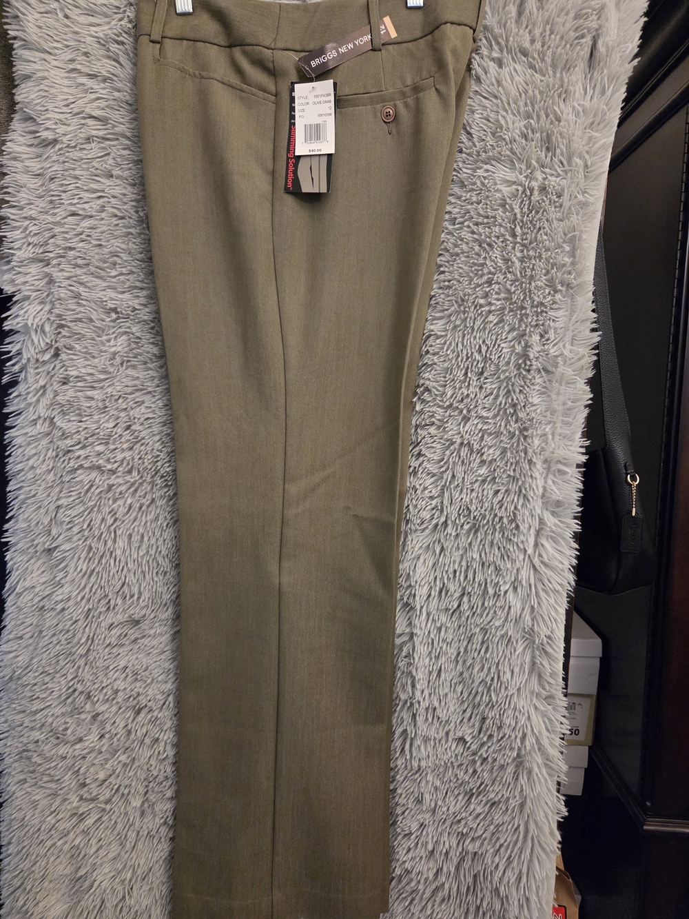 Briggs New York Olive Straight-Leg Dress Pants - Women's